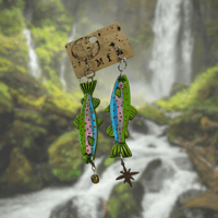 Image 1 of rainbow trout earrings
