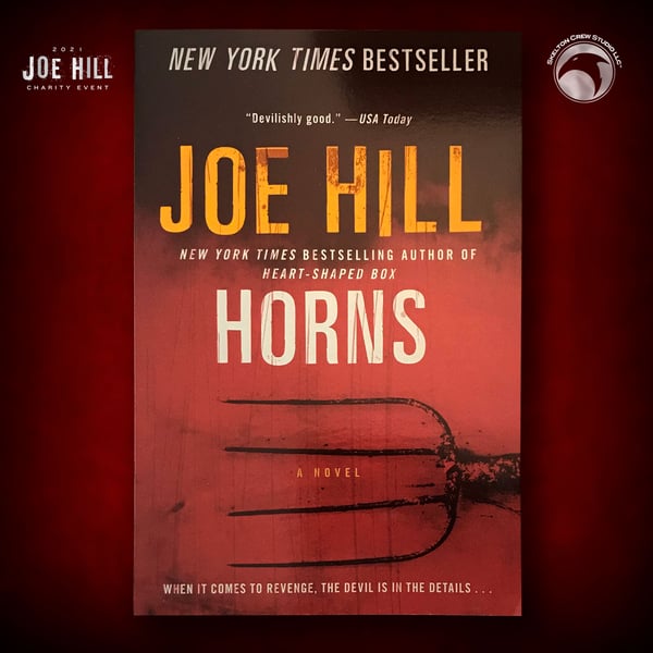 Image of JOE HILL 2025 CHARITY EVENT 4: SIGNED/DOODLED/FIRST EDITION Horns TPB DAMAGED