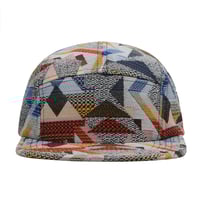 Image 2 of 5 PANEL VINTAGE TAPESTRY WOVEN FABRIC SNAPBACK HAT 