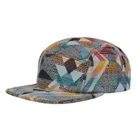 Image 5 of 5 PANEL VINTAGE TAPESTRY WOVEN FABRIC SNAPBACK HAT 