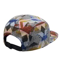 Image 6 of 5 PANEL VINTAGE TAPESTRY WOVEN FABRIC SNAPBACK HAT 