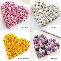 Image 11 of Paper Roses Birthday Card. Many Colours. Gift Boxed Heart Card for Her.