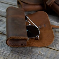 Image 2 of Sunglass Case - Distress Brown