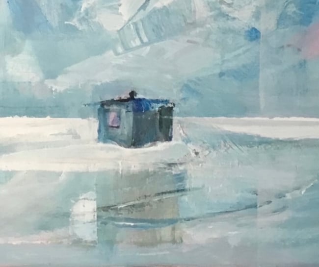 “In  A Crystalline Sky” From the Ice Hut Collection 