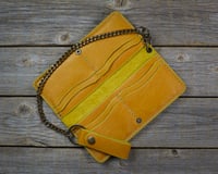 Image 3 of Long Wallet-Yellow/Ivory/Antique Brass