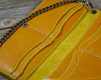 Image 4 of Long Wallet-Yellow/Ivory/Antique Brass