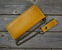 Image 1 of Long Wallet-Yellow/Ivory/Antique Brass