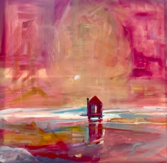 In the Vastness of the Frozen Lake the Sun Also Rises”