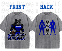 Bulldog Black Tackle Front and back 