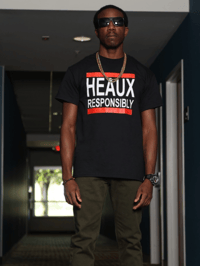 Image 2 of Run Heaux black HR shirt