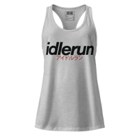 Image 3 of Women’s fitted Idlerun Katakana racerback tank top