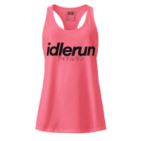 Image 4 of Women’s fitted Idlerun Katakana racerback tank top