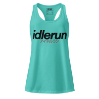 Image 2 of Women’s fitted Idlerun Katakana racerback tank top