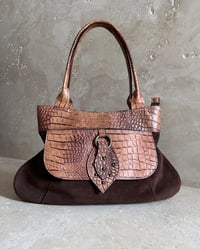 Image 1 of ITALIAN SUEDE LEAF BAG