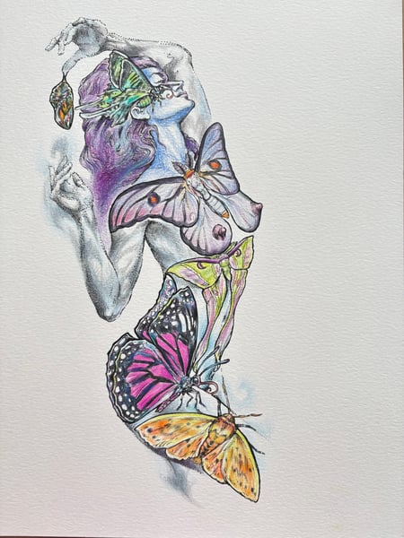Image of Original Bella Butterfly 11” x 15”