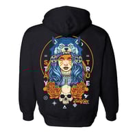 Image 1 of EDIFICE WOLF WARRIOR BLACK PULL OVER HOODIE