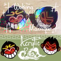 Image 1 of LMK Sun Wukong & Six-Eared Macaque Pins
