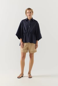 Image 1 of Emily Shirt | Navy Poplin