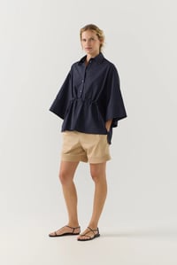 Image 2 of Emily Shirt | Navy Poplin