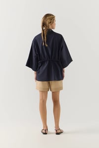 Image 3 of Emily Shirt | Navy Poplin