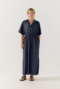 Image 1 of foemina eliza dress navy poplin