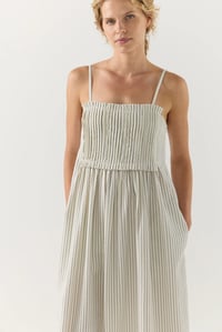 Image 6 of foemina sloane dress olive stripe
