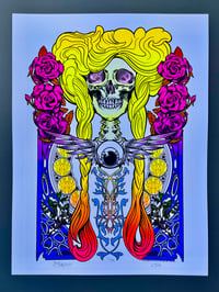 The Harvest Queen UV Reactive Silkscreen on White