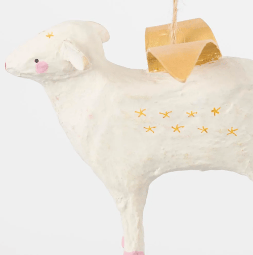Image of Mache Flying Sheep Hanging Decoration