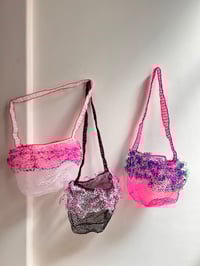 Image 1 of Crossbody bag Mesh Bag : White, Pink, Black