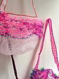 Image 2 of Crossbody bag Mesh Bag : White, Pink, Black