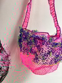 Image 5 of Crossbody bag Mesh Bag : White, Pink, Black