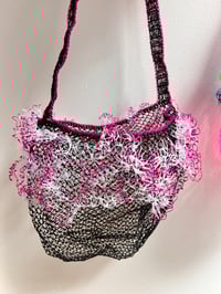 Image 7 of Crossbody bag Mesh Bag : White, Pink, Black