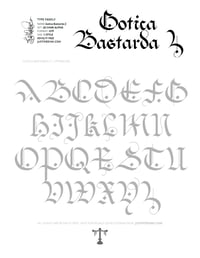 Image 5 of Gotica Bastarda Z (1 style) - Custom Font