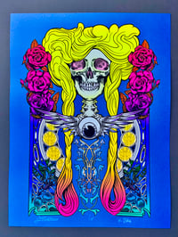 Image 3 of The Harvest Queen UV Reactive Silkscreen on Metallic
