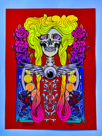 Image 4 of The Harvest Queen UV Reactive Silkscreen on Metallic