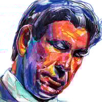 Image 1 of Ron DeSantis | 5x7 | Original Mixed Media Portrait