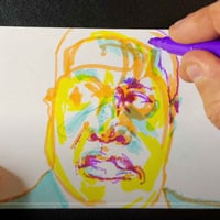 Image 3 of Larry Elder | 4x6 | Original Mixed Media Portrait