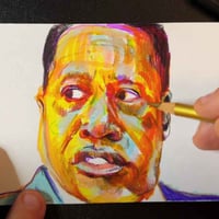 Image 5 of Larry Elder | 4x6 | Original Mixed Media Portrait