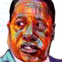 Image 1 of Larry Elder | 4x6 | Original Mixed Media Portrait