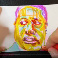 Image 4 of Larry Elder | 4x6 | Original Mixed Media Portrait