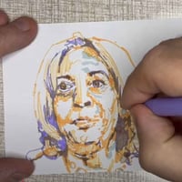 Image 3 of Kamala Harris | 4x6 | Original Mixed Media Portrait