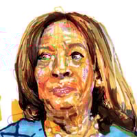 Image 1 of Kamala Harris | 4x6 | Original Mixed Media Portrait
