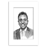 Image 2 of Vivek Ramaswamy | 5x7 | Original Graphite Drawing