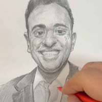 Image 5 of Vivek Ramaswamy | 5x7 | Original Graphite Drawing