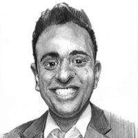 Image 1 of Vivek Ramaswamy | 5x7 | Original Graphite Drawing