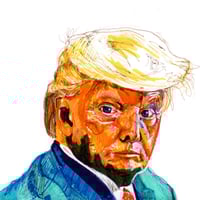 Image 1 of Donald Trump - Swampthing | 5x7 | Original Mixed Media Portrait