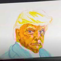 Image 4 of Donald Trump - Swampthing | 5x7 | Original Mixed Media Portrait