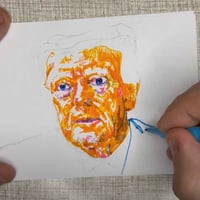 Image 4 of Donald Trump | 4x6 | Original Mixed Media Portrait