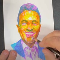 Image 4 of Vivek Ramaswamy | 5x7 | Original Mixed Media Portrait