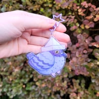 Image 2 of Silly Pigeon Acrylic Keychain